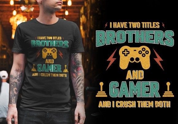 Brothers Gaming T-shirt Design Vector: The Flexible Digital Asset