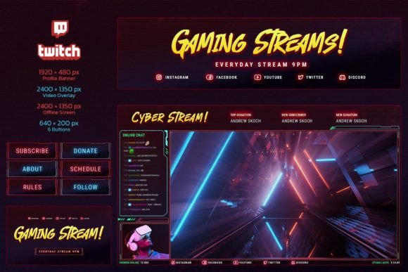 Cyberpunk Gaming Stream Twitch Templates: Build a Neon Empire