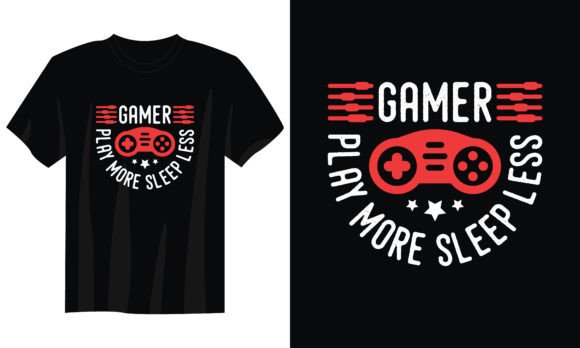 Gaming Gamer T-shirt Design: Bold Typography for Your Brand