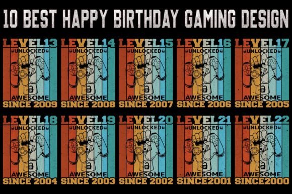 The Happy Birthday Gaming T-shirt Bundle 01: A Creator's Essential Digital Asset