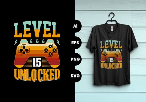 The Level Unlocked Gaming Vector T-Shirt: A Design Template for Modern Creative Commerce