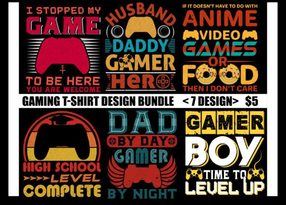 Unlocking Your POD Potential with the Creative Gaming T-Shirt Design Bundle